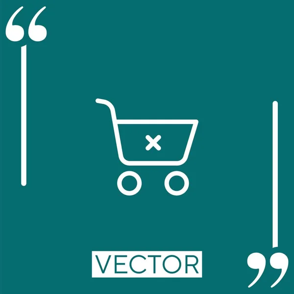 Vektor Symbol Lineares Symbol Editierbare Strichlinie — Stockvektor