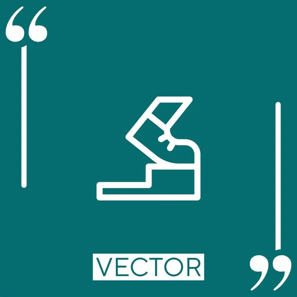 Ícone Vetor Escada Ícone Linear Linha Curso Editável — Vetor de Stock