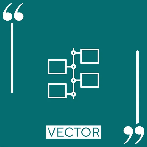 Icône Vectorielle Timeline Icône Linéaire Ligne Course Modifiable — Image vectorielle
