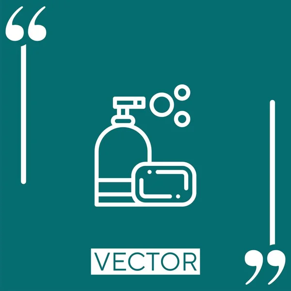 Toilettenartikel Vektor Symbol Lineares Symbol Editierbare Strichlinie — Stockvektor
