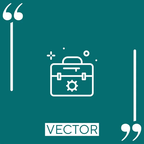 Transport Vektor Symbol Lineares Symbol Editierbare Strichlinie — Stockvektor
