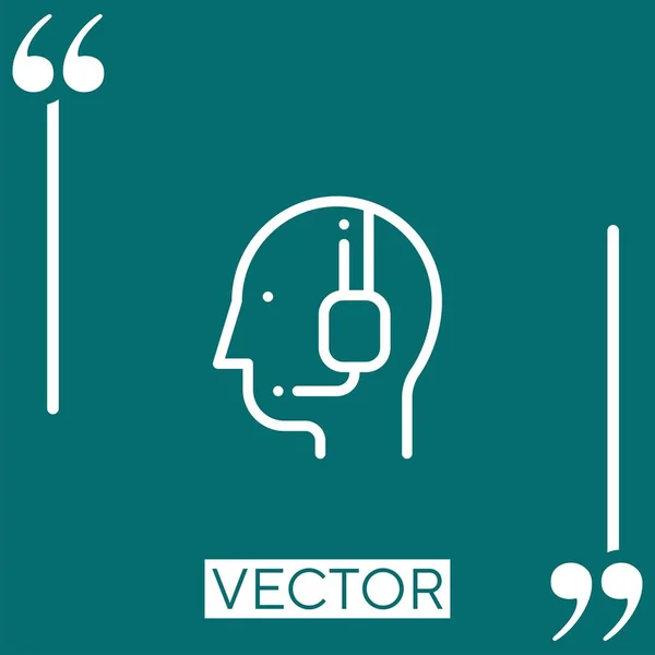 Icono Del Vector Asistencia Icono Lineal Línea Carrera Editable — Vector de stock