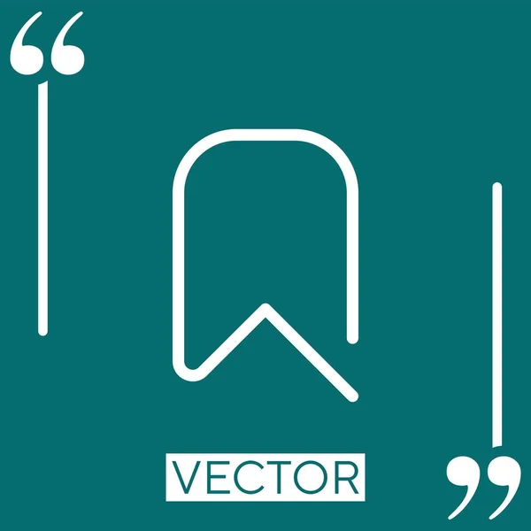 Ícone Vetor Marcador Ícone Linear Linha Curso Editável — Vetor de Stock