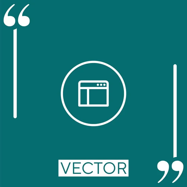 Icône Vectorielle Navigateur Icône Linéaire Ligne Course Modifiable — Image vectorielle