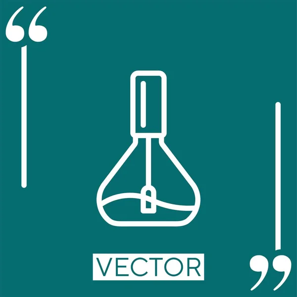 Ícone Vetor Verniz Unha Ícone Linear Linha Curso Editável — Vetor de Stock