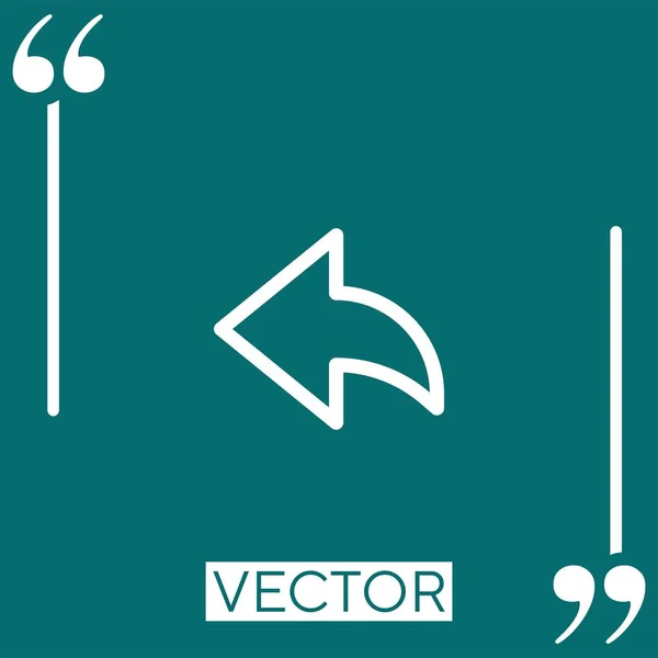 Ref Vector Icon Linear Icon Редактируемая Линия Хода — стоковый вектор