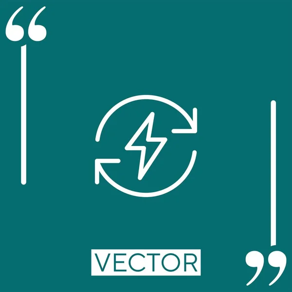 Vektor Symbol Lineares Symbol Erneuern Editierbare Strichlinie — Stockvektor
