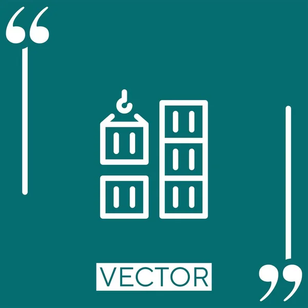 Stack Vector Icon Ícone Linear Linha Curso Editável — Vetor de Stock