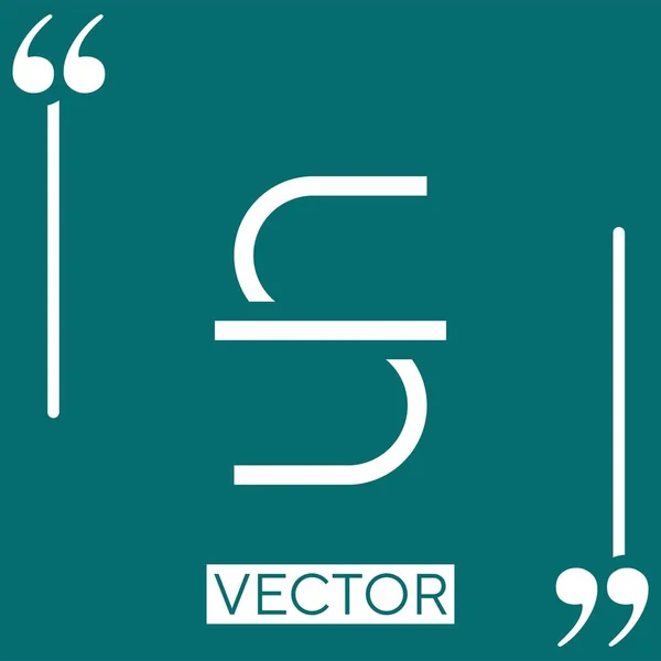 Durchstreifendes Vektorsymbol Lineares Symbol Editierbare Strichlinie — Stockvektor