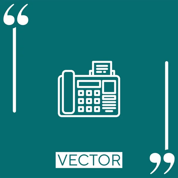 Ícone Vetor Telefone Ícone Linear Linha Curso Editável — Vetor de Stock