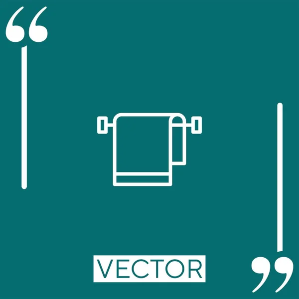 Icône Vectorielle Serviette Icône Linéaire Ligne Course Modifiable — Image vectorielle