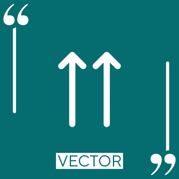 Omhoog Pijl Vector Icoon Lineair Icoon Aanpasbare Slaglijn — Stockvector