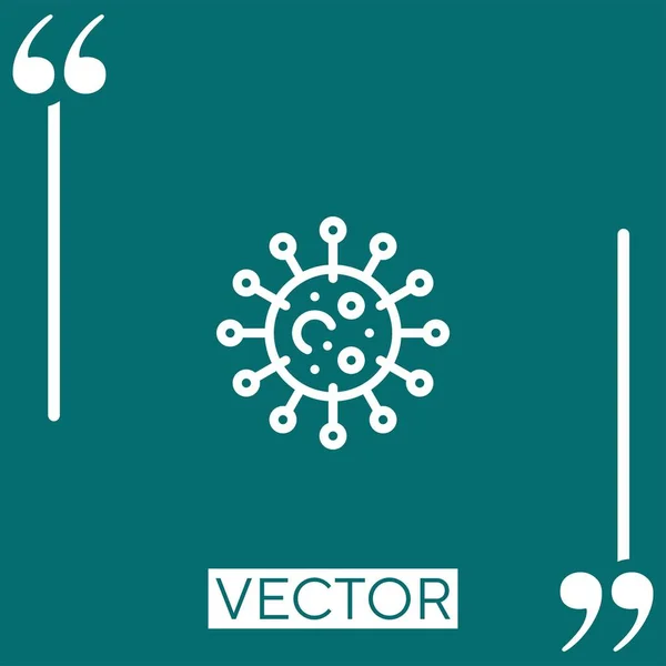 Virus Vector Icono Icono Lineal Línea Carrera Editable — Archivo Imágenes Vectoriales