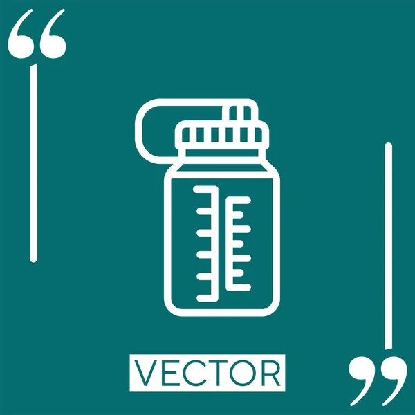 Waterfles Vector Icoon Lineair Icoon Aanpasbare Slaglijn — Stockvector