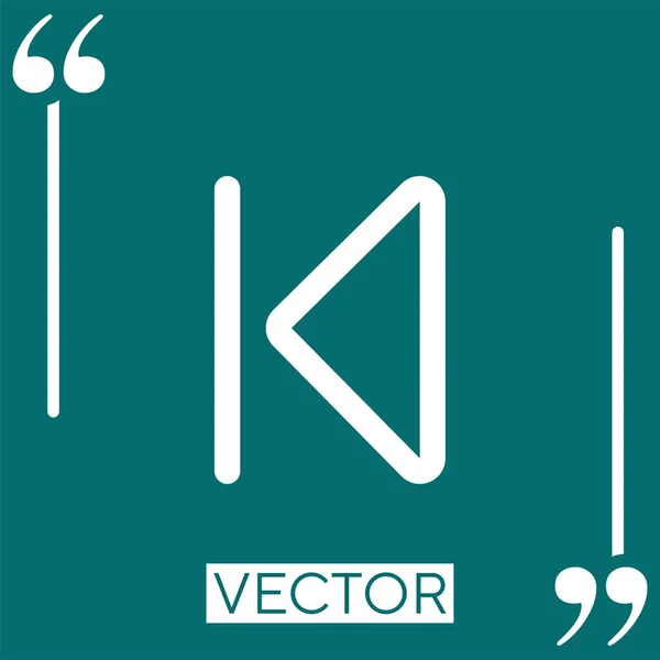 Zurück Vektorsymbol Lineares Symbol Editierbare Strichlinie — Stockvektor
