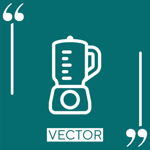 Ícone Vetorial Liquidificador Ícone Linear Linha Curso Editável — Vetor de Stock