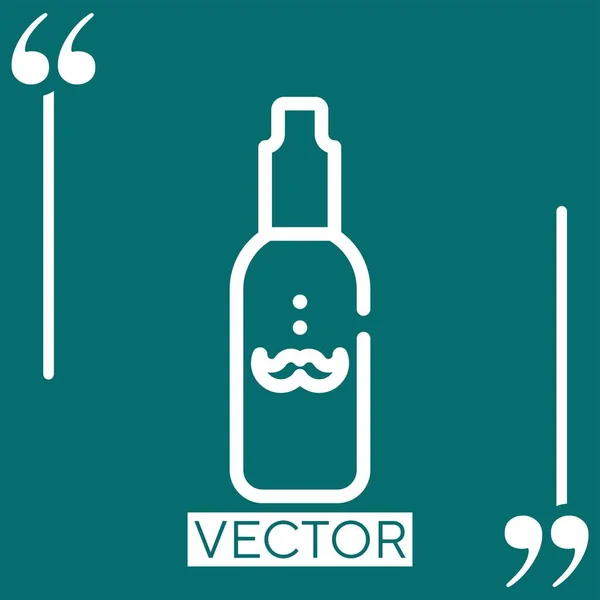 Ícone Vetor Creme Ícone Linear Linha Curso Editável — Vetor de Stock