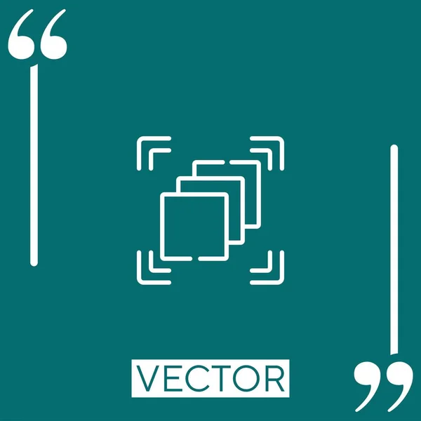 Ícone Vetor Percepção Profundidade Ícone Linear Linha Curso Editável — Vetor de Stock