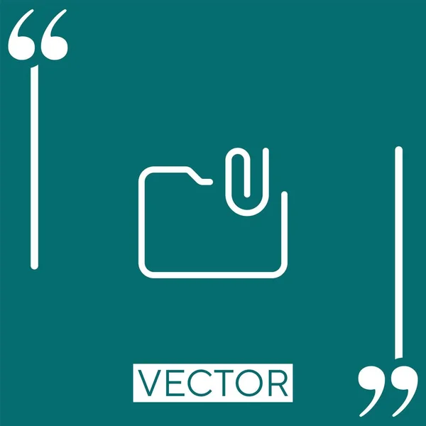 File Vector Icon Lineair Icoon Aanpasbare Slaglijn — Stockvector