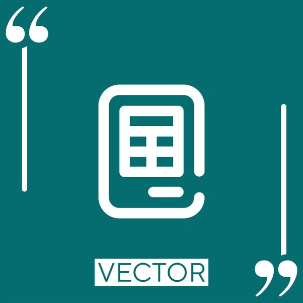 Icono Del Vector Factura Icono Lineal Línea Carrera Editable — Archivo Imágenes Vectoriales