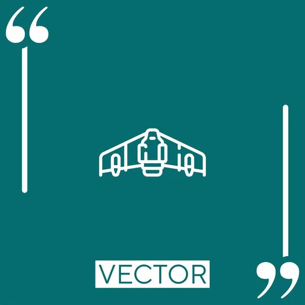 Jetpack Vector Icono Icono Lineal Línea Carrera Editable — Vector de stock