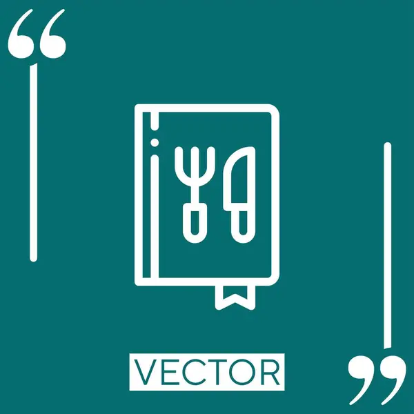 Ícone Vetor Menu Ícone Linear Linha Curso Editável — Vetor de Stock