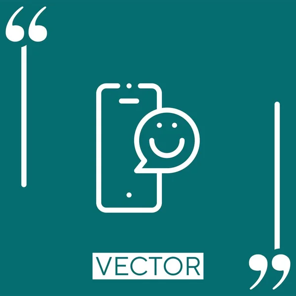 Message Icône Vectorielle Icône Linéaire Ligne Course Modifiable — Image vectorielle