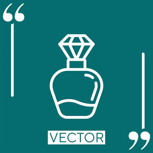 Perfume Vector Icono Icono Lineal Línea Carrera Editable — Vector de stock