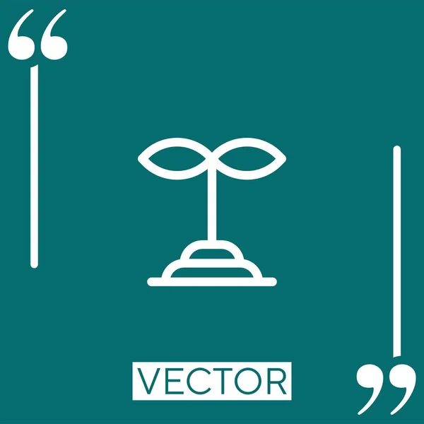 Иконка Прорастания Вектора Редактируемая Линия Хода — стоковый вектор