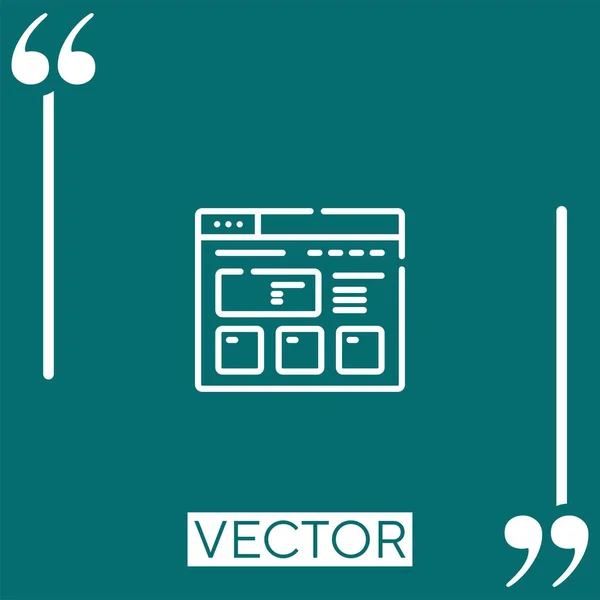 Felhasználó Vektor Ikon Lineáris Ikon Szerkeszthető Vonal — Stock Vector