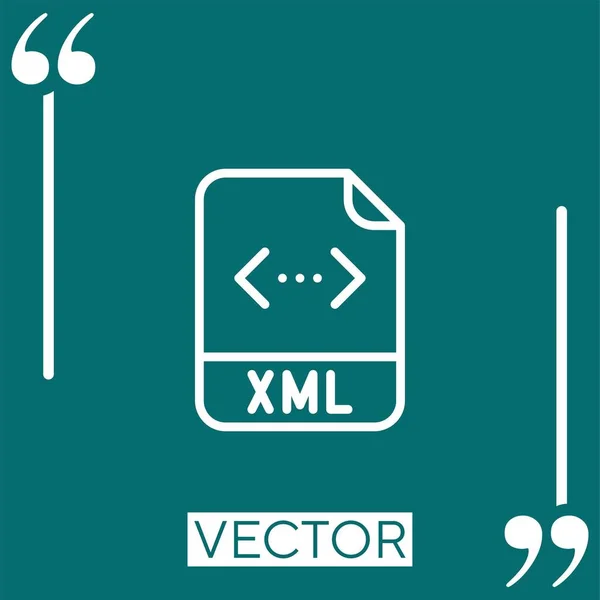Xml Vector Icono Icono Lineal Línea Carrera Editable — Archivo Imágenes Vectoriales
