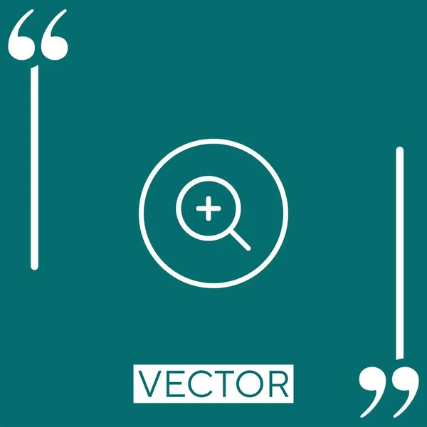 Zoom Icono Vectorial Icono Lineal Línea Carrera Editable — Vector de stock