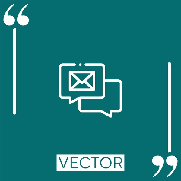 Email Vektor Ikon Lineáris Ikon Szerkeszthető Vonal — Stock Vector