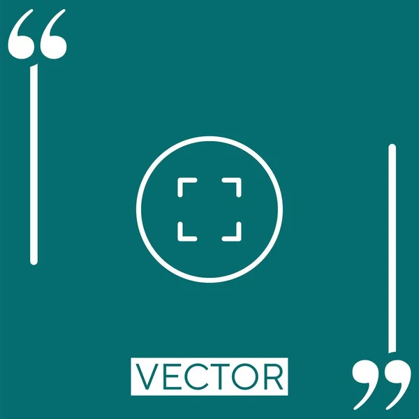 Иконка Вектора Фокуса Линейная Редактируемая Линия Хода — стоковый вектор