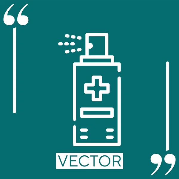 Handdesinfektionsmittel Vektorsymbol Lineares Symbol Editierbare Strichlinie — Stockvektor
