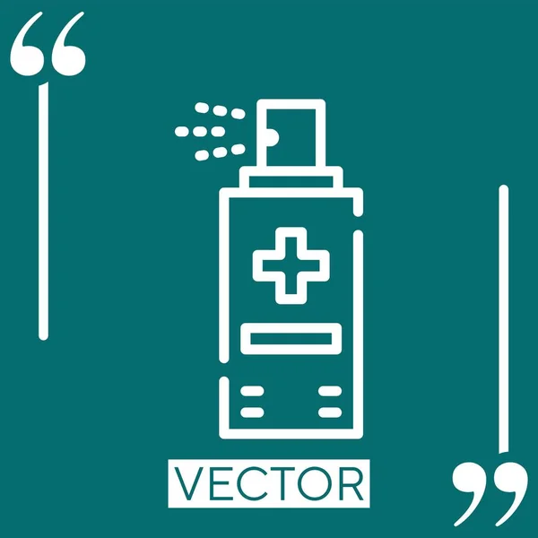 Mão Sanitizer Vetor Ícone Ícone Linear Linha Curso Editável —  Vetores de Stock