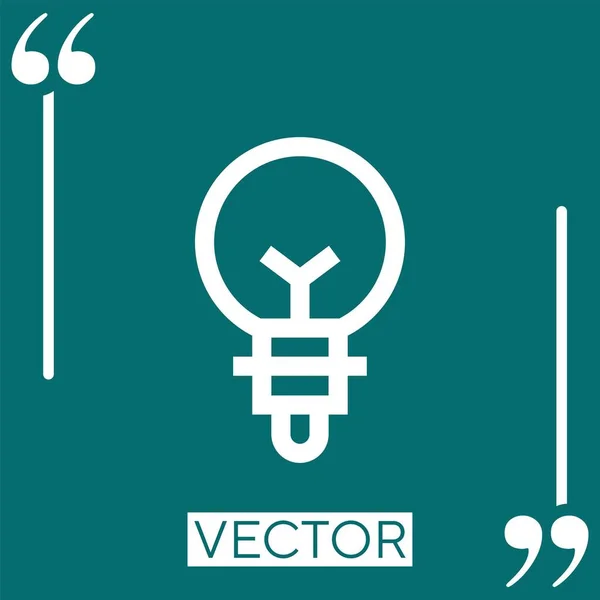 Glühbirnen Vektorsymbol Lineares Symbol Editierbare Strichlinie — Stockvektor