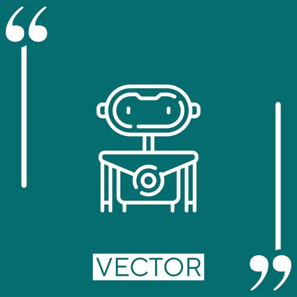 Robot Vector Icon Linear Icon Editable Stroke Line — Stock Vector