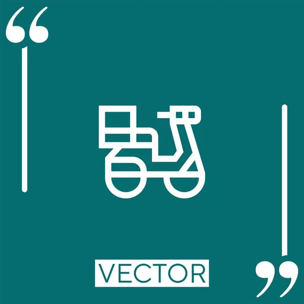 Icône Vectorielle Scooter Icône Linéaire Ligne Course Modifiable — Image vectorielle