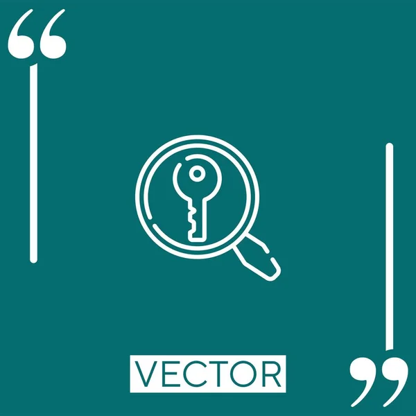 Solution Icône Vectorielle Icône Linéaire Ligne Course Modifiable — Image vectorielle