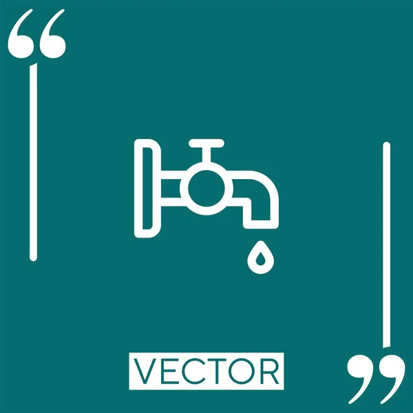 Tap Vector Icon Icono Lineal Línea Carrera Editable — Vector de stock