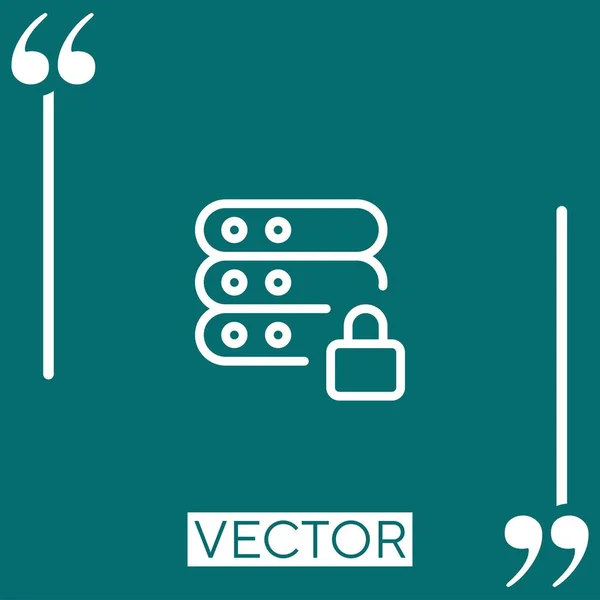 Icône Vectorielle Verrouillage Icône Linéaire Ligne Course Modifiable — Image vectorielle
