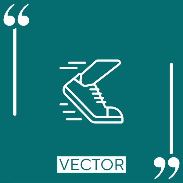 Ejecutando Icono Vectorial Icono Lineal Línea Carrera Editable — Vector de stock