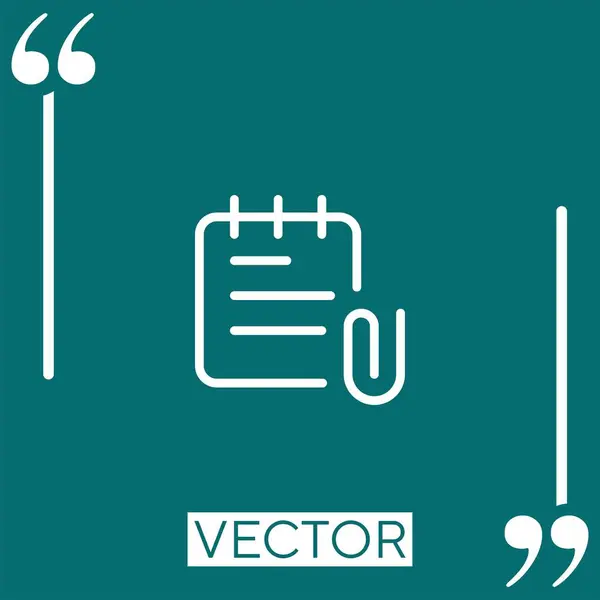 Icône Vectorielle Fixation Icône Linéaire Ligne Course Modifiable — Image vectorielle