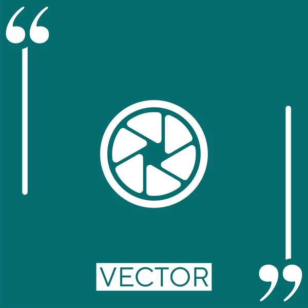 Kreisvektorsymbol Lineares Symbol Editierbare Strichlinie — Stockvektor