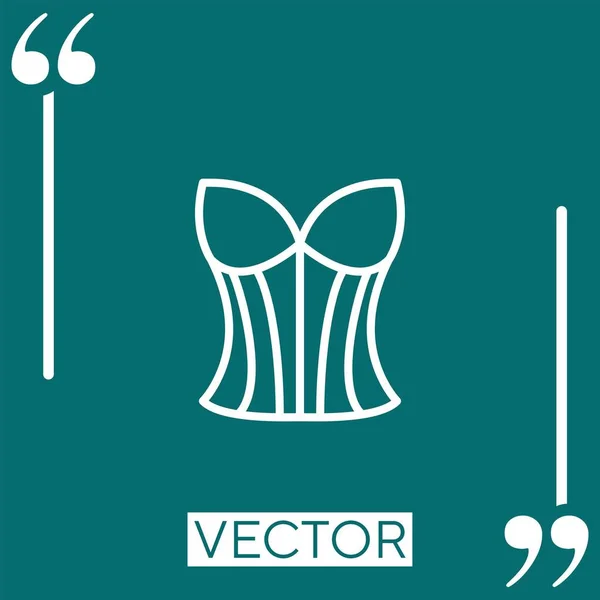 Corset Vector Icon Linear Icon Editable Stroke Line — Stock Vector