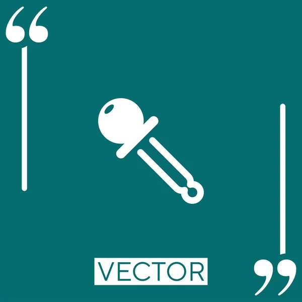 Dropper Vector Icon Icono Lineal Línea Carrera Editable — Vector de stock