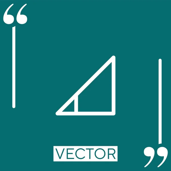 Ícone Vetor Sinal Ícone Linear Linha Curso Editável —  Vetores de Stock