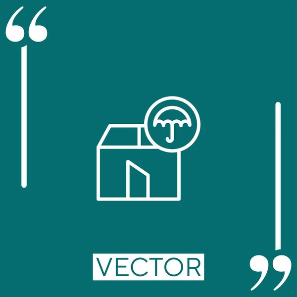 Icono Vector Almacén Icono Lineal Línea Carrera Editable — Archivo Imágenes Vectoriales
