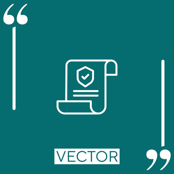 Icône Vectorielle Politique Icône Linéaire Ligne Course Modifiable — Image vectorielle